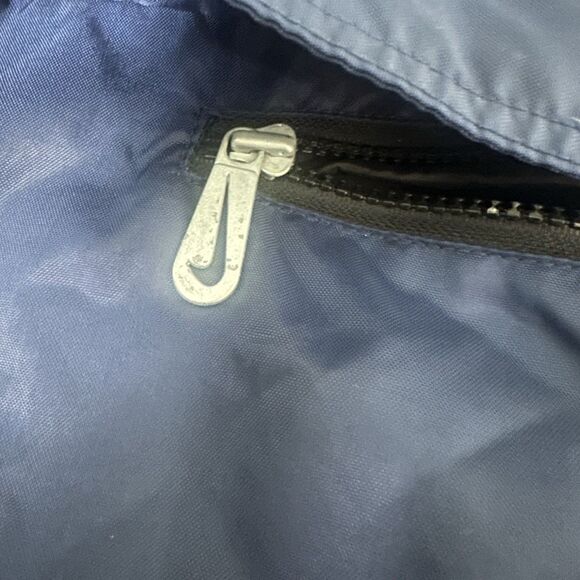 VTG 90s Nike Swoosh Pullover Jacket XXL Blue Black Coat Hong Kong Colorblock - Picture 13 of 14